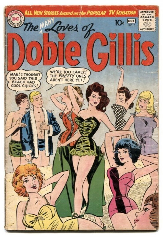 The Many Loves Of Dobie Gillis #3 1960- top GGA art cover