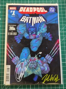 DEADPOOL BATMAN #1 FRANK MILLER 1:50 GREG CAPULLO/ZEBB WELLS SIGNED NYCC COA NM