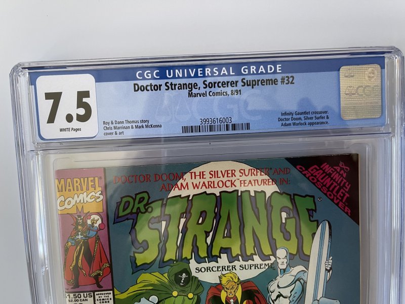 Doctor Strange, Sorcerer Supreme #32 - CGC 7.5 -   Newsstand -  1st Nox (1991)