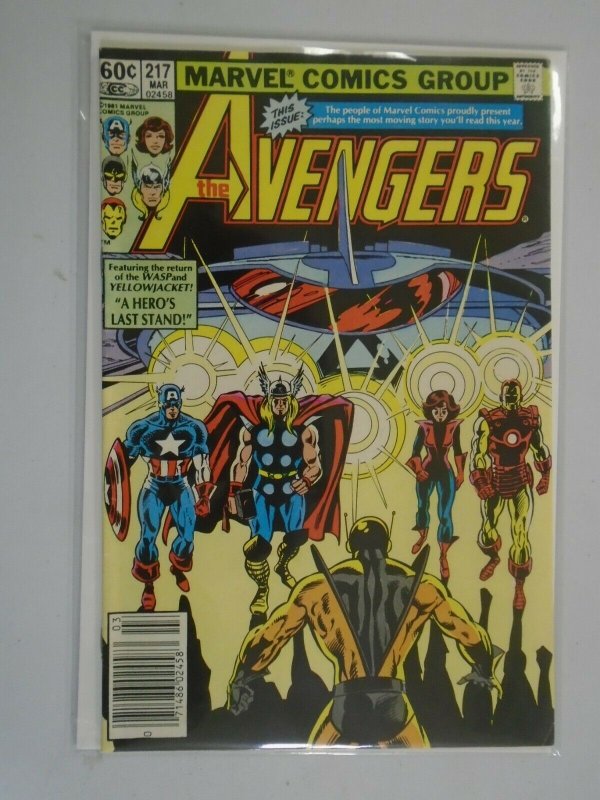 Avengers #217 Newsstand edition 6.0 FN (1982 1st Series)