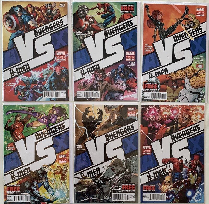 Avengers Vs X-Men # 1 2 3 4 5 6 complete Limited Set Jason Aaron Kubert A vs X