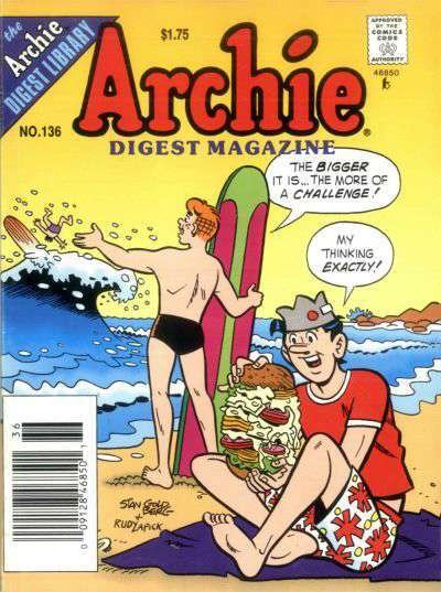 Archie Digest Magazine #136 (Newsstand) GD ; Archie | low grade comic Beach Swim