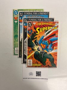 4 Superman DC Comic Books # 497 498 499 500 Flash Batman Wonder Woman 46 JS41