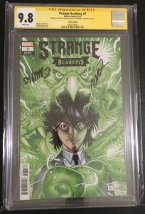 2X SIGNED Skottie Young Ramos Strange Academy #7 CGC 9.8 NM+/MT 1 Adams Variant