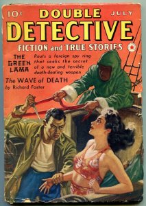 Double Detective Pulp July 1940- Green Lama- Wave of Death rare G-
