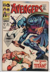 AVENGERS #50, VF/NM Captain America, Hercules, Titan, 1963 1968