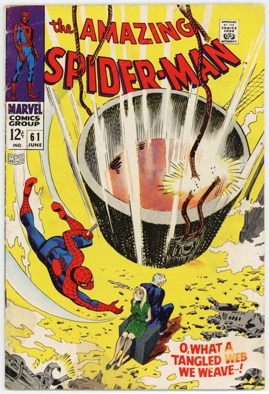 Spider-Man #61 (1968) Hot~Key! 1st APP of GWEN STACY COVER/Peter Mary Jane GD/VG