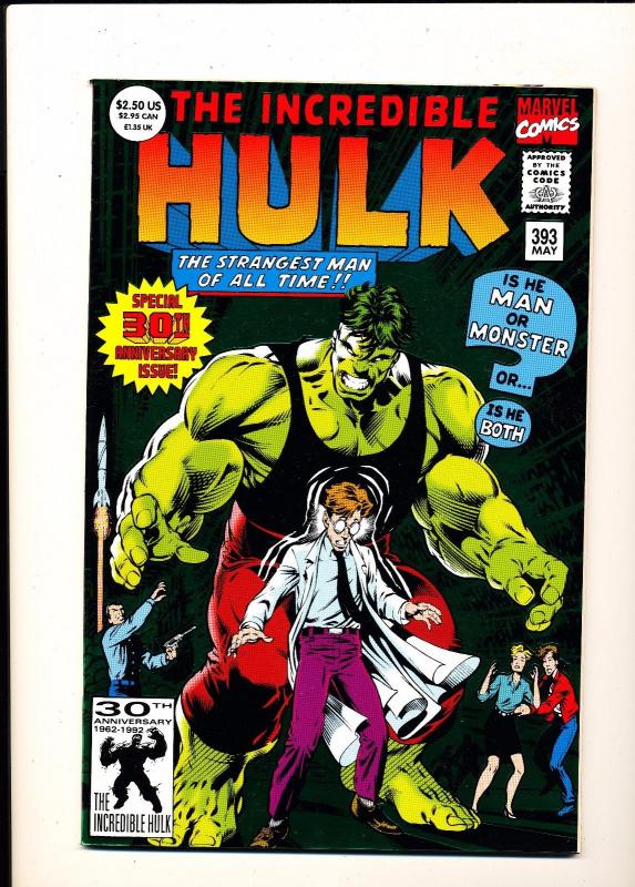 Marvel Comics Incredible HULK 30th Anniversary Issue #393 VF/NM (SIC523)