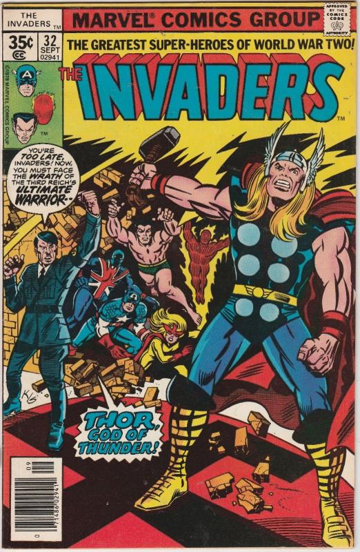 6 The Invaders Marvel Comic Books # 32 36 38 39 40 Giant-Size # 1 Namor AH9