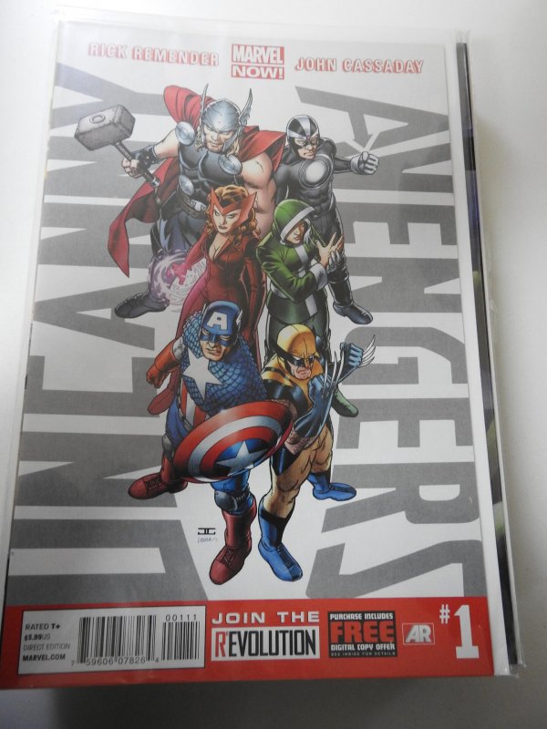 Uncanny Avengers #1 Partial Black And White Cover (2012)