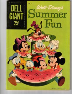 Walt Disney's Summer Fun #2 (1959) Dell Giant FN/VF Scrooge, Mickey Utah...