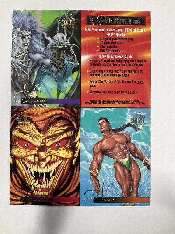 1995 FLAIR MARVEL ANNUAL UNCUT PROMO CARD NM NEAR MINT