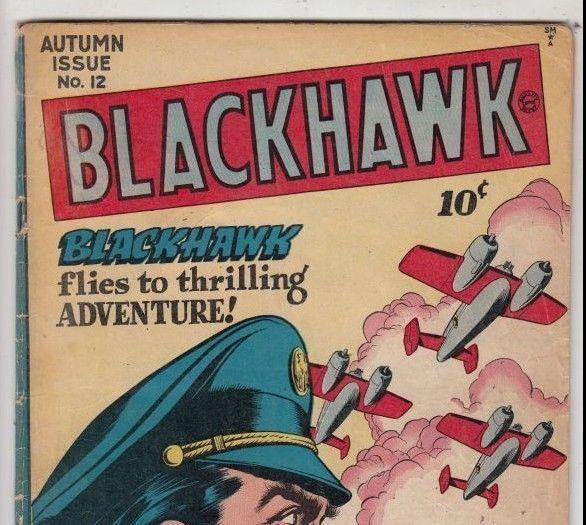 Blackhawk #12 strict VG+ 4.5  1st Appear- Zobar  Giant Golden Age Collection 