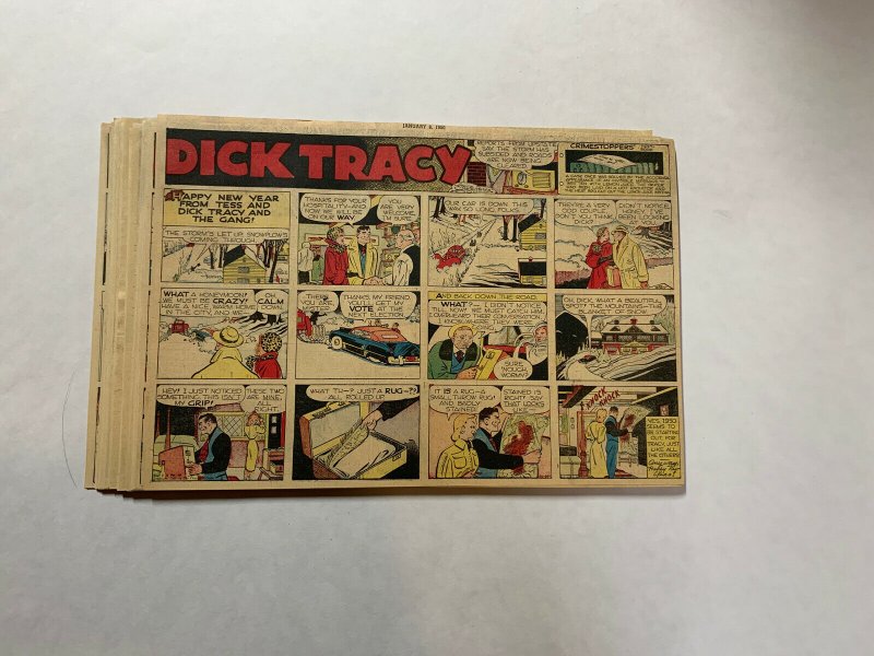 Dick Tracy Newspaper Comics Sundays 1950 InComplete Year 50 Total Great Shape!