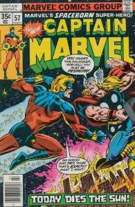 Captain Marvel (1st Series) #57 VF ; Marvel | vs Thor