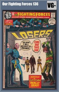 Our Fighting Forces 136 (1972) VG- Bronze Age DC War Comics