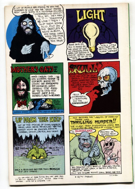 Legion of Charlies #1--1971--Last Gasp--Underground Comix--comic book