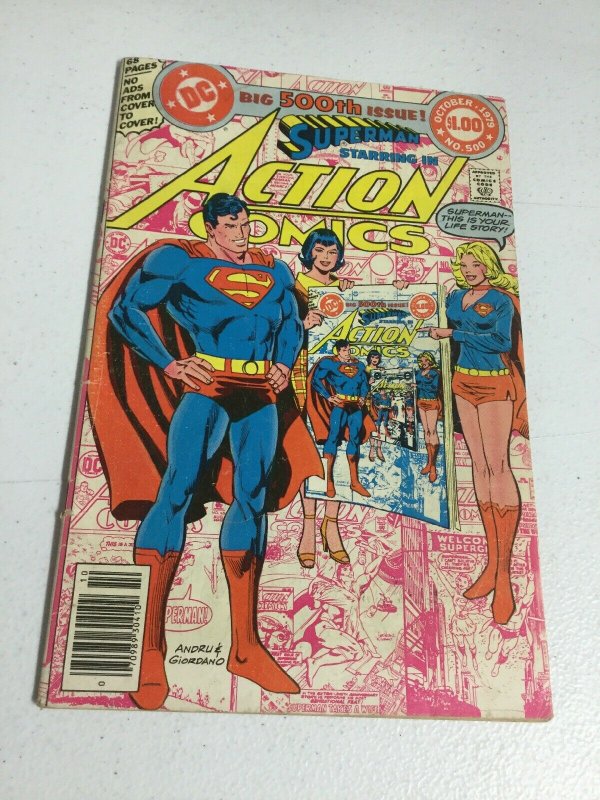 Action Comics 500 Vg+ Very Good+ 4.5 Water Damage DC Comics