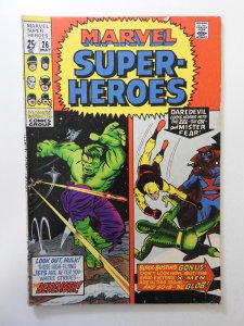 Marvel Super-Heroes #26 (1970) VG+ Condition! 1/2 in spine split