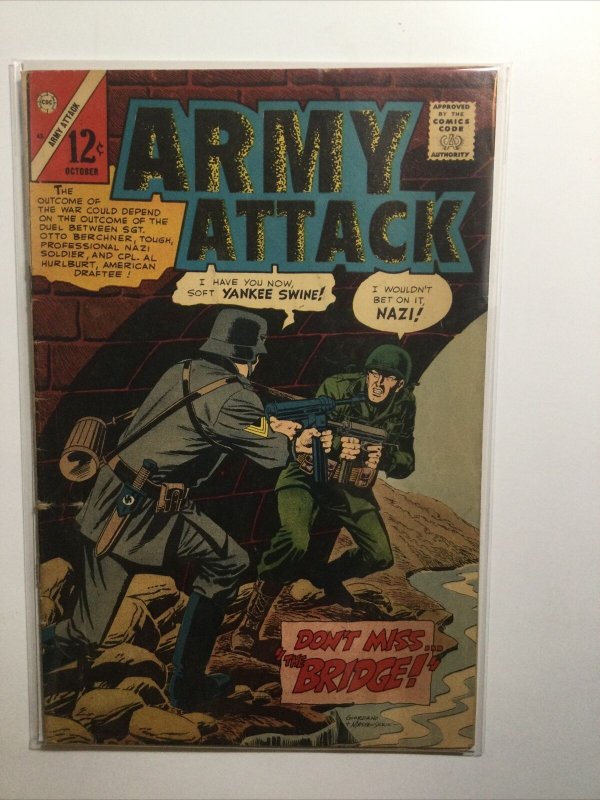 Army Attack 45 Bottom Staple Detached Very Good Vg 4.0 Charlton Comics