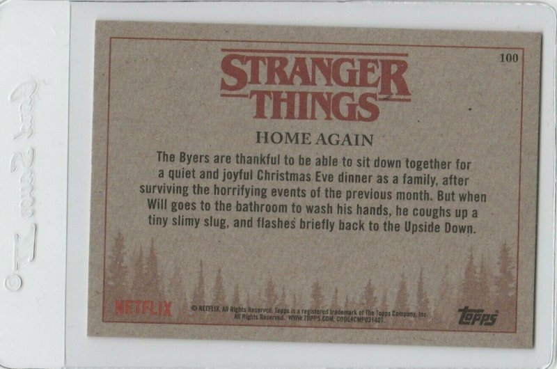 Stranger Things Home Again 100 Topps Netflix 2018 Season One trading card