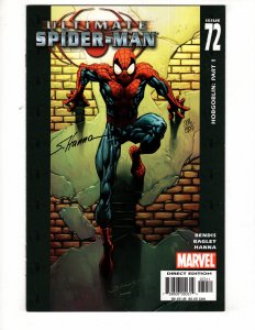Ultimate Spider-Man #72 (2005) Signed on Cover By Artist W/COA / ID#740