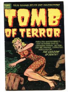 TOMB OF TERROR  #7 1953-HARVEY GGA cover-Sick torture panels-HORROR-vg