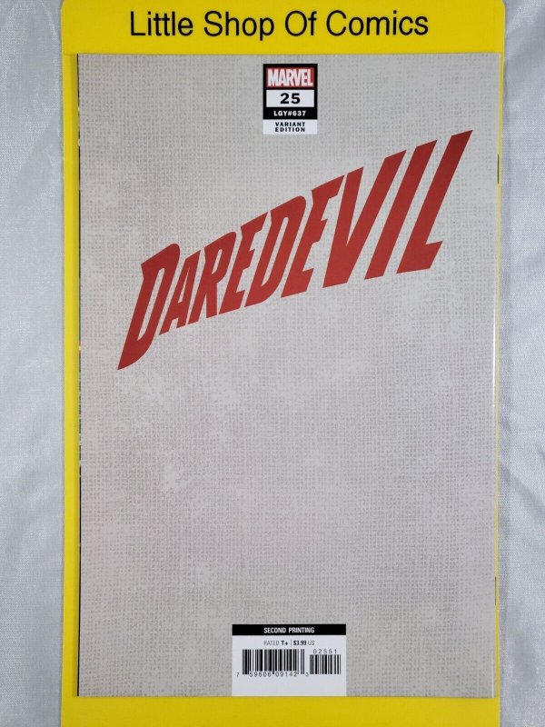 Daredevil #25 2nd Print David Mack Variant 2021 Marvel Comics