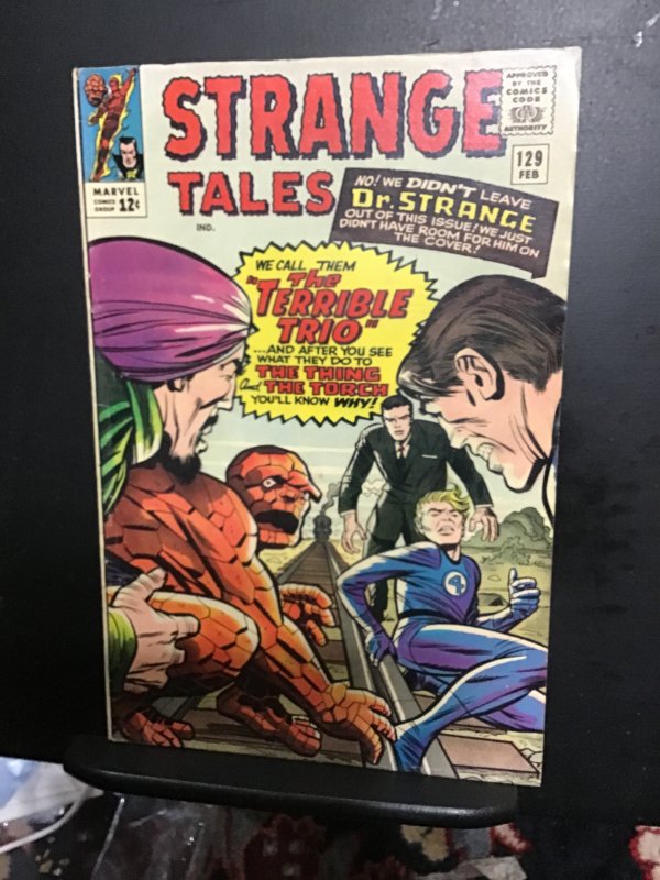 Strange Tales #129 (1965) High-grade Strange, FF Terrible Trio VF Oregon CERT