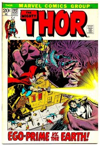 THOR #201 & 202 (Summer1972) 5.0 VG/FN  John Buscema!  EGO-PRIME Attacks Earth!