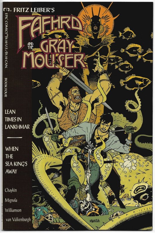 FAFHRD and the GRAY MOUSER 1 - 4 (1990-91) 8.5VF+  Complete Run! Mike Mignola!
