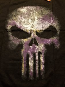 Punisher Purple Skull T-Shirt XL NOS w/ Tags Marvel