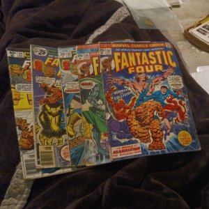 Fantastic Four 5 Issue Bronze Age Marvel Comics Lot Run Set Collection Volume 1