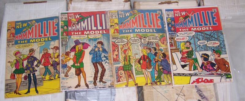 4 MILLIE THE MODEL COMICS # 165 166 167 174 SILVERAGE MARVEL 1966