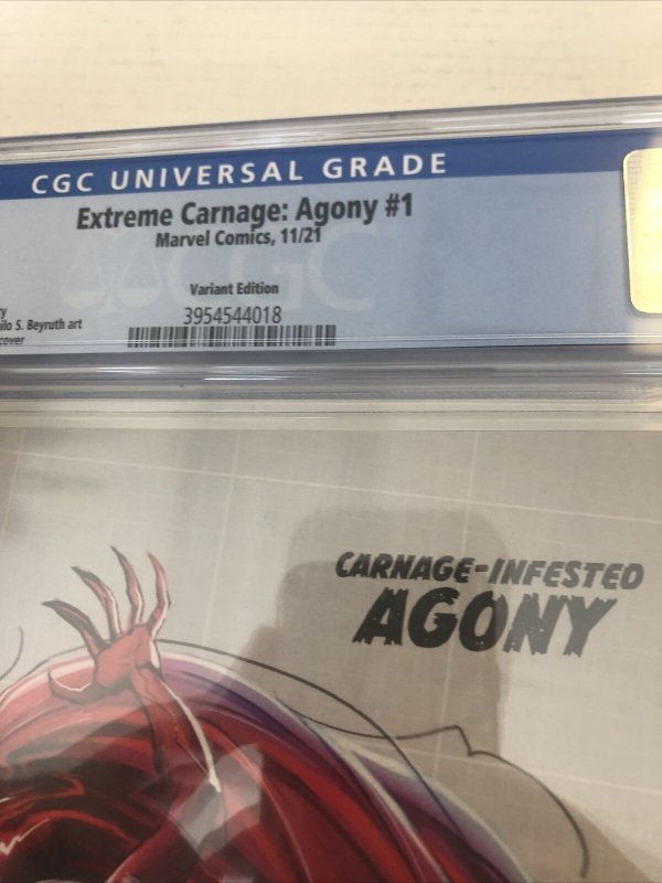 Extreme Carnage: Agony (2021) #1 (CGC 9.8) Variant Edition Census 6!!
