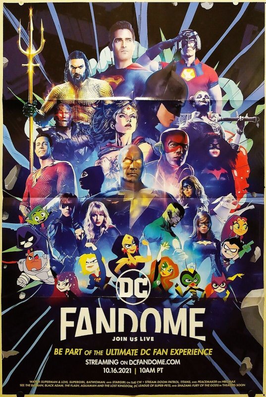 DC FanDome Virtual Fan Event 2021 Folded Promo Poster (24x36) New! [FP292] 