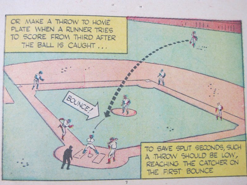 1961 Finer Points of Baseball For Everyone How to Play The Outfield Comic Book