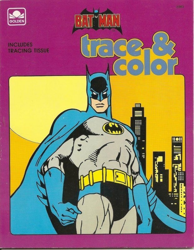 BATMAN TRACE & COLOR (Golden Book, Western Pub.) Mint. Unmarked w/tracing tissue