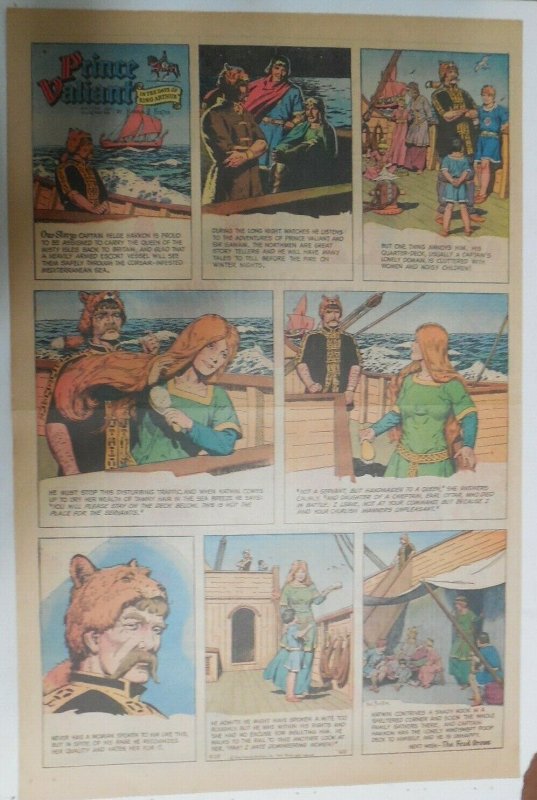 Prince Valiant Sunday #1651 by Hal Foster from 9/29/1968 Rare Full Page Size !