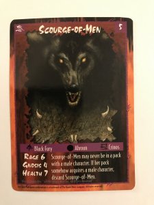 SCOURGE-OF-MEN : RAGE LEGACY of the TRIBES Character CCG Card; White Wolf TCG