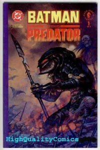 BATMAN vs PREDATOR #1, NM+, Prestige, Arther Suydam,1991, Adam Kubert