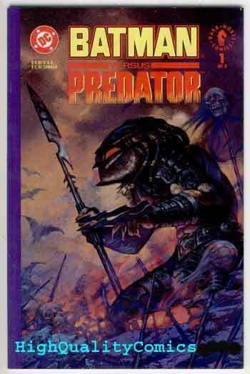 BATMAN vs PREDATOR #1, NM+, Prestige, Arther Suydam,1991, Adam Kubert