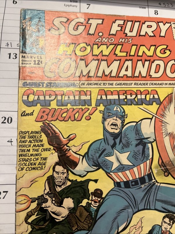 Sgt. Fury and His Howling Commandos 13 Captain America 1964 Low Grade