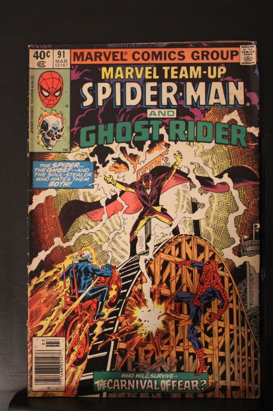 Marvel Team-Up #91 (1980) Mid-High-Grade FN+ Ghost Rider, Spidey