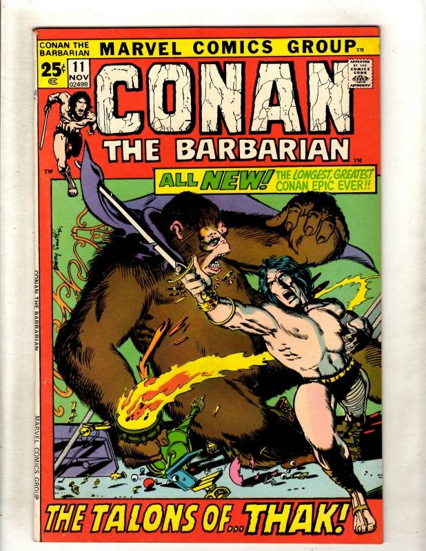 Conan The Barbarian # 11 VG/FN Marvel Comic Book Barry Windsor Smith Art NE1