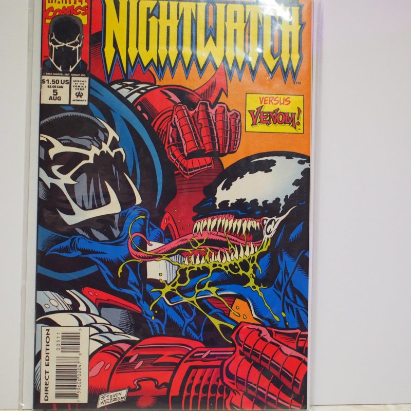 Nightwatch #5 (1994) VF/NM Nightwatch Versus venom!