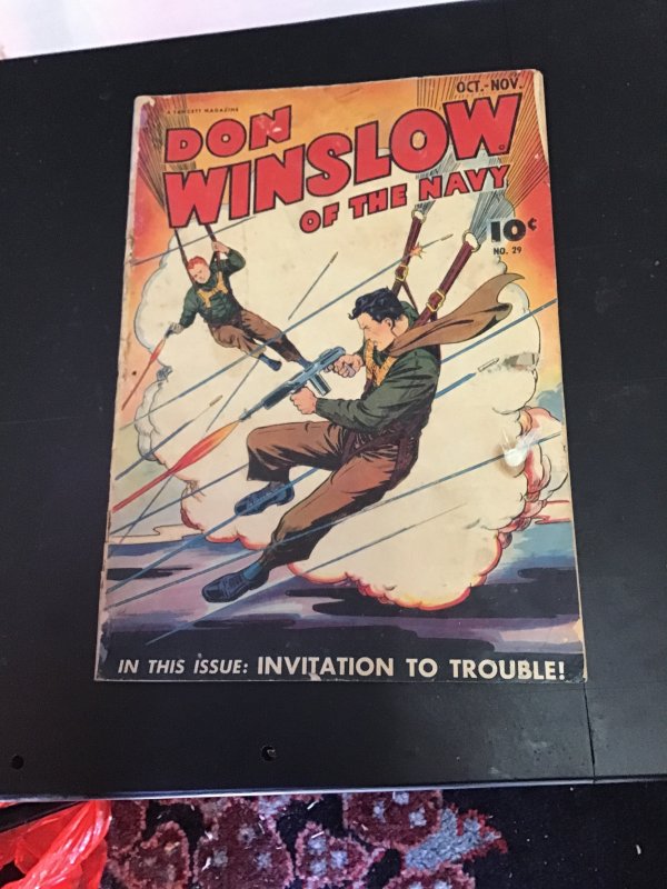 Don Winslow of the Navy #29 (1945) Affordable-grade! Mary Marvel back cover! GD+