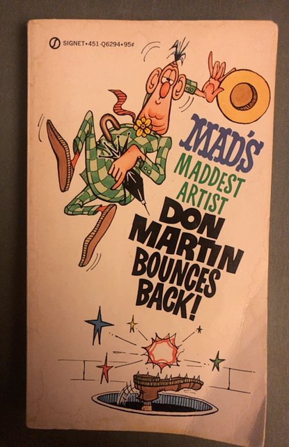 Mad’s Maddest artist Don Martin bounces back 1975, PB lite H2o stain back cover