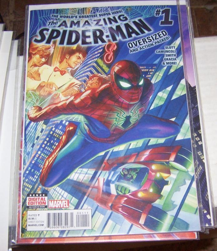 Amazing Spider-Man  vol 4 #  1  2015 Marvel  alex ross cover   SILK slott peter