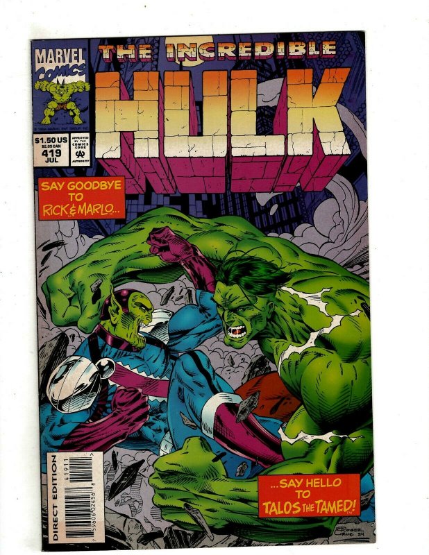 12 Incredible Hulk Marvel Comics 401 402 403 404 405 406 417 418 419 420 + RB1 